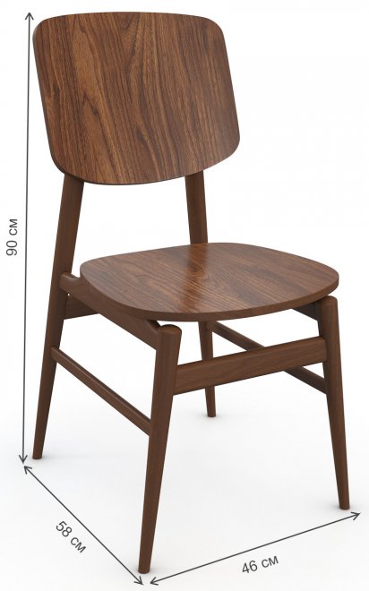 Деревянный стул Vasto американский орех