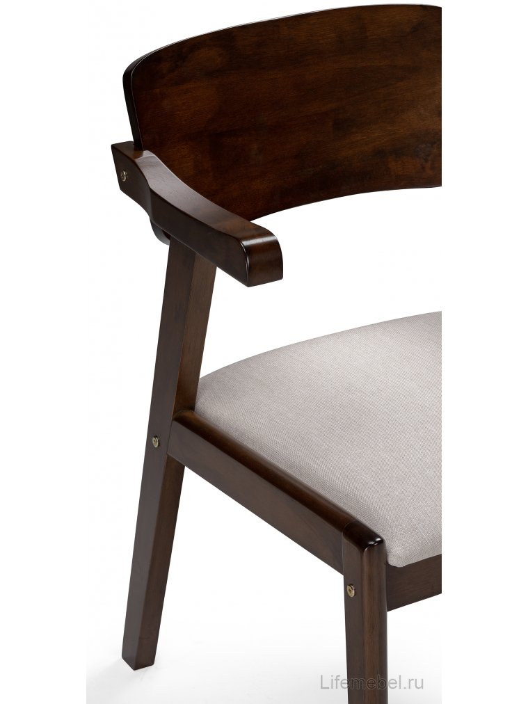 Деревянный стул Velma dirty oak / light beige