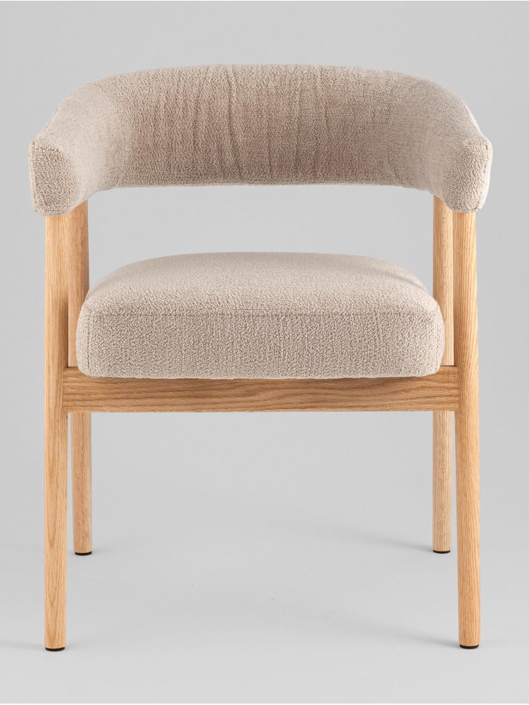 Деревянный стул Розо букле бежевый