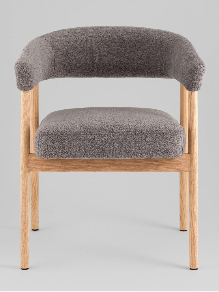 Деревянный стул Розо букле темно-серый