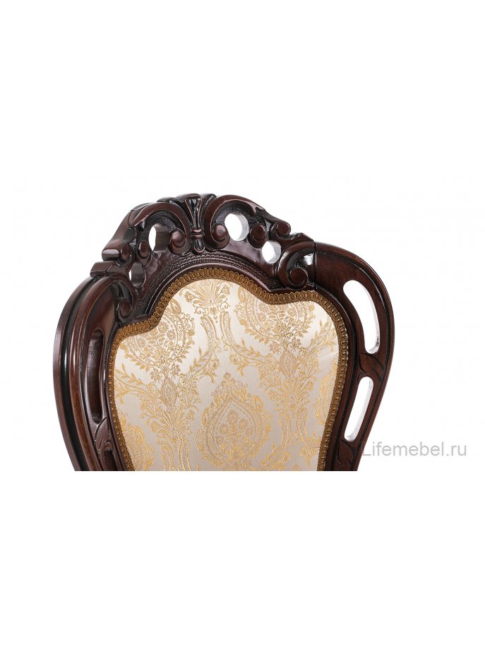 Кресло Bronte вишня / бежевый с патиной