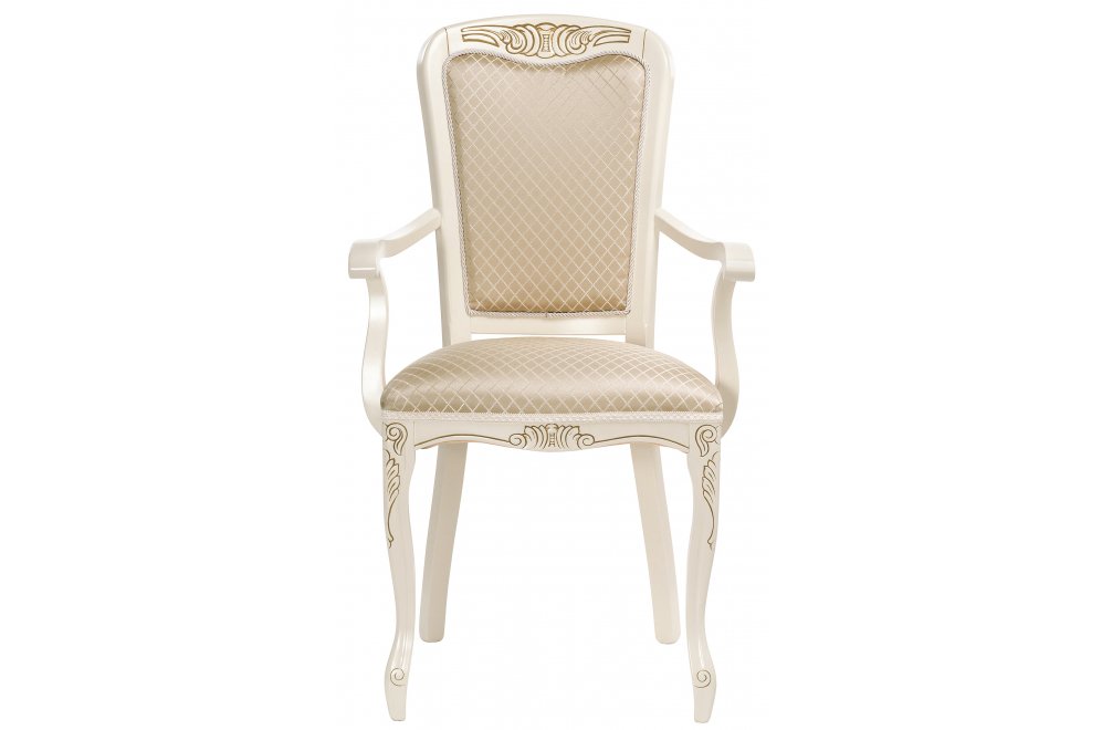 Кресло Клето патина золото / ромб