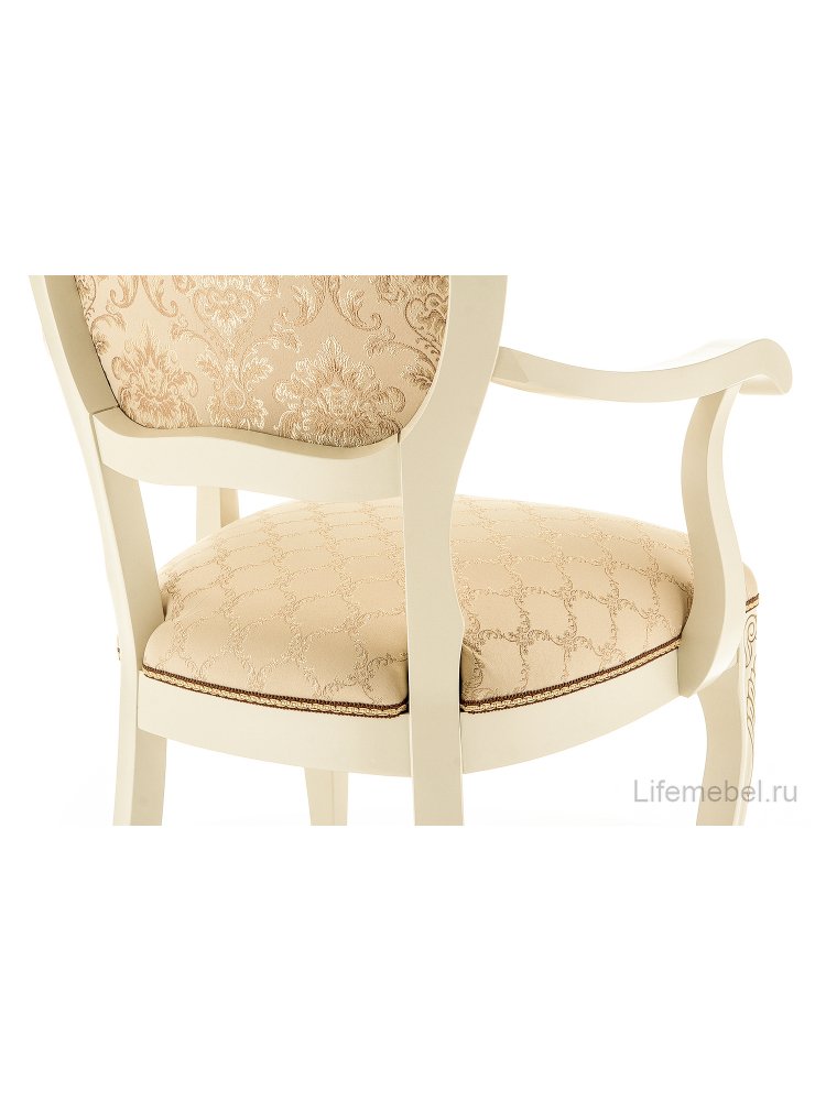 Кресло Лауро патина золото / бежевый