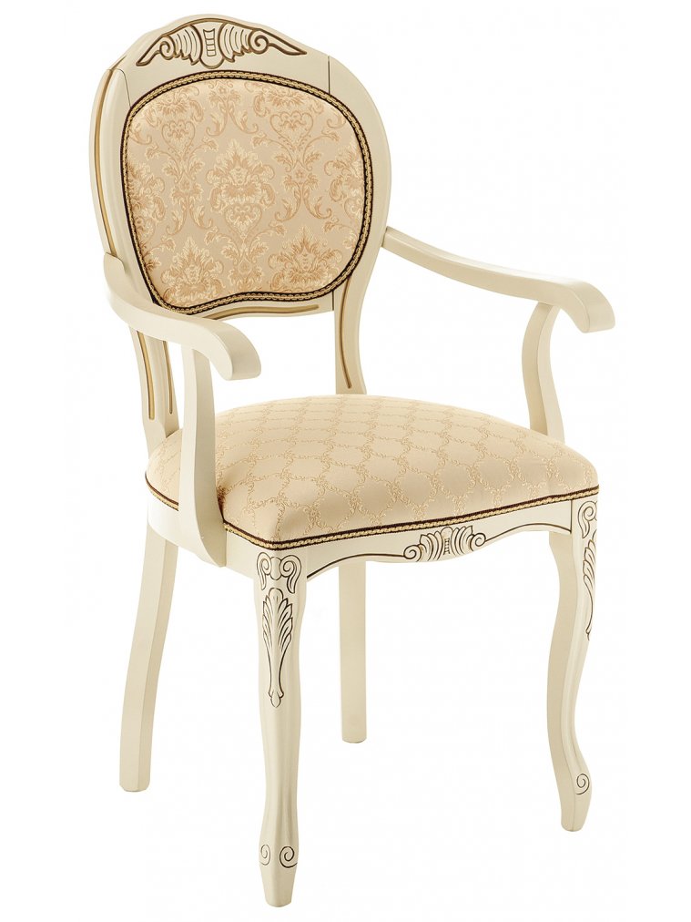 Кресло Лауро патина золото / бежевый