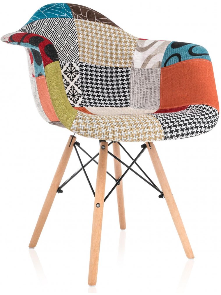 Кресло Multicolor fabric / wood