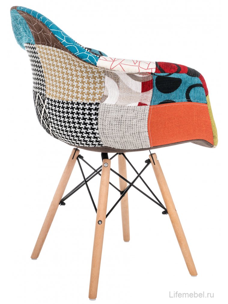 Кресло Multicolor fabric / wood