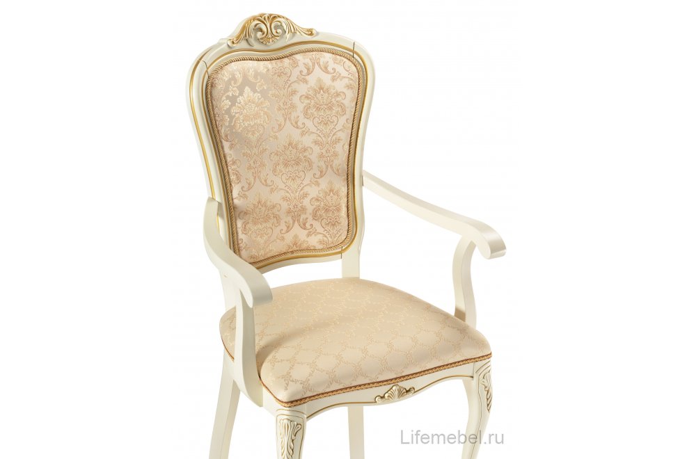 Кресло Руджеро патина золото / бежевый