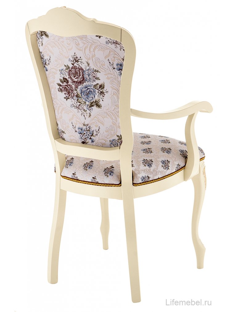 Кресло Руджеро патина золото / молочный