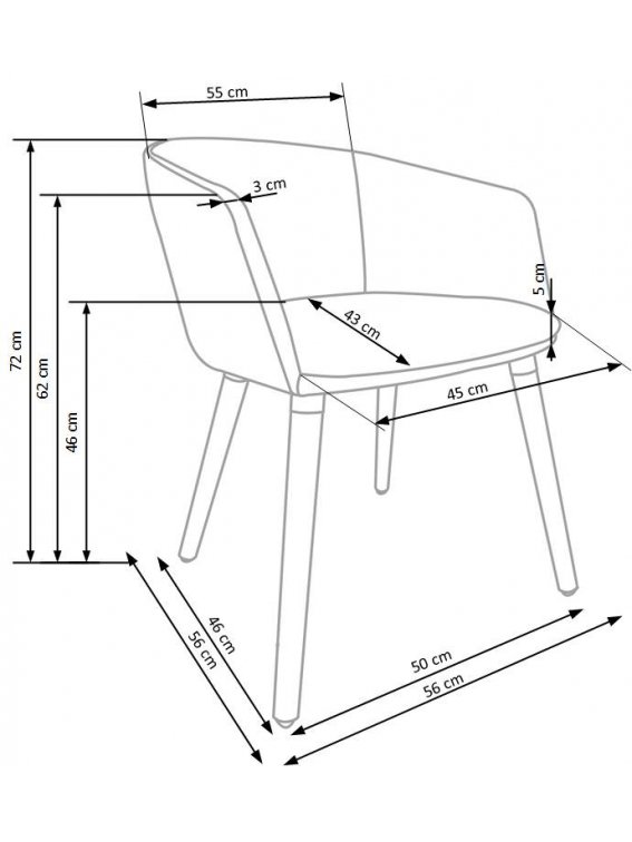 Кресло K266 светло-серое
