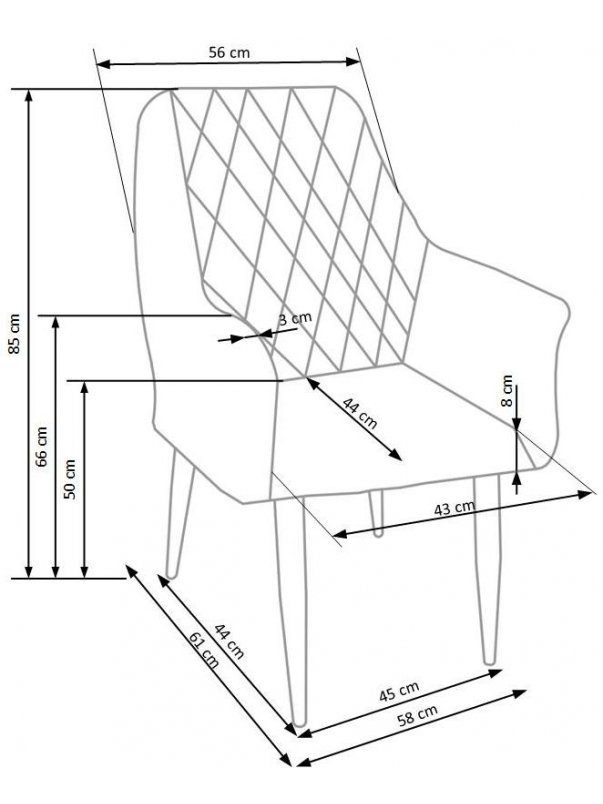 Кресло K287 серое