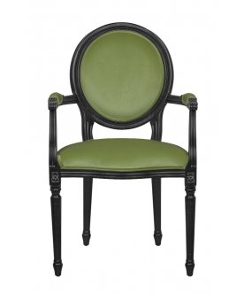 Мягкий стул с подлокотниками Delo Kora Arm Green