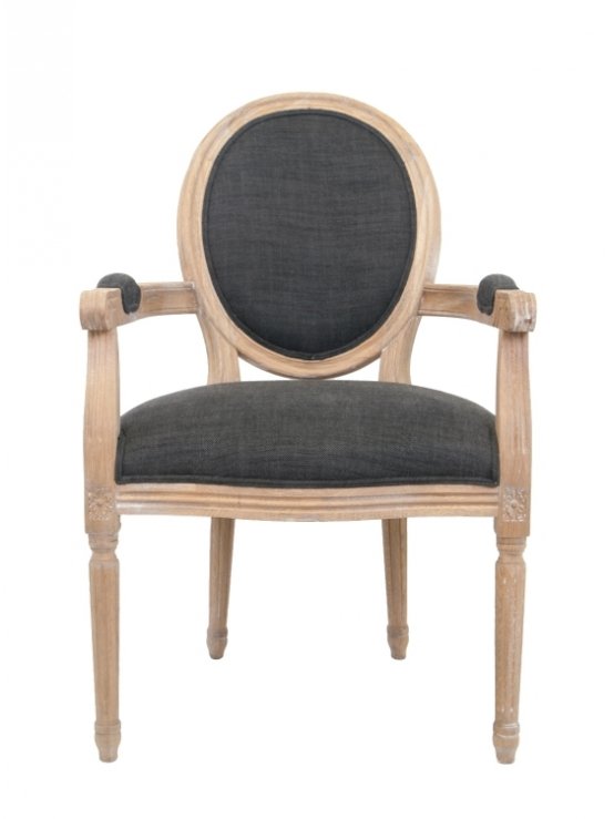 Мягкий стул с подлокотниками Diella Black