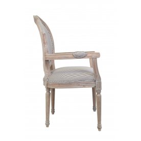 Мягкий стул с подлокотниками Diella Pinstripe