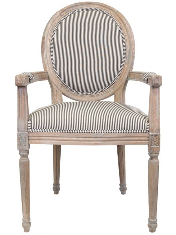 Мягкий стул с подлокотниками Diella Pinstripe