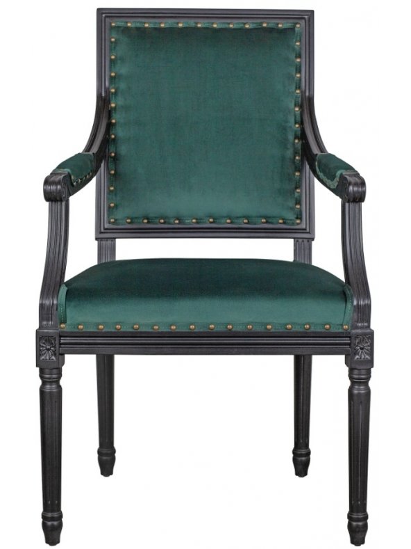 Мягкий стул с подлокотниками Runako Green