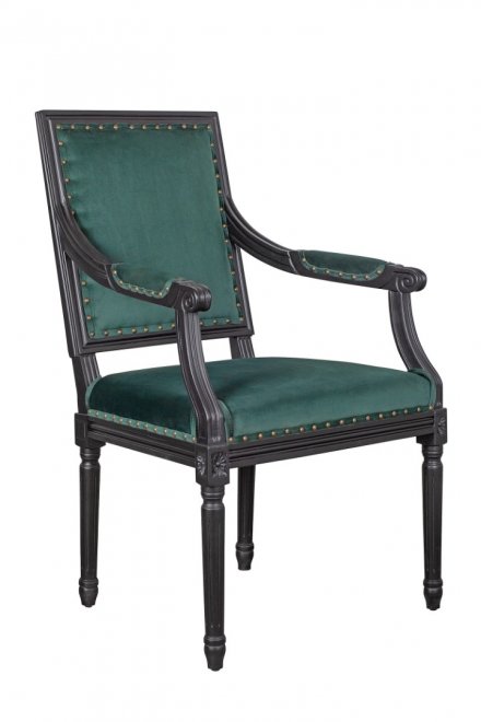 Мягкий стул с подлокотниками Runako Green