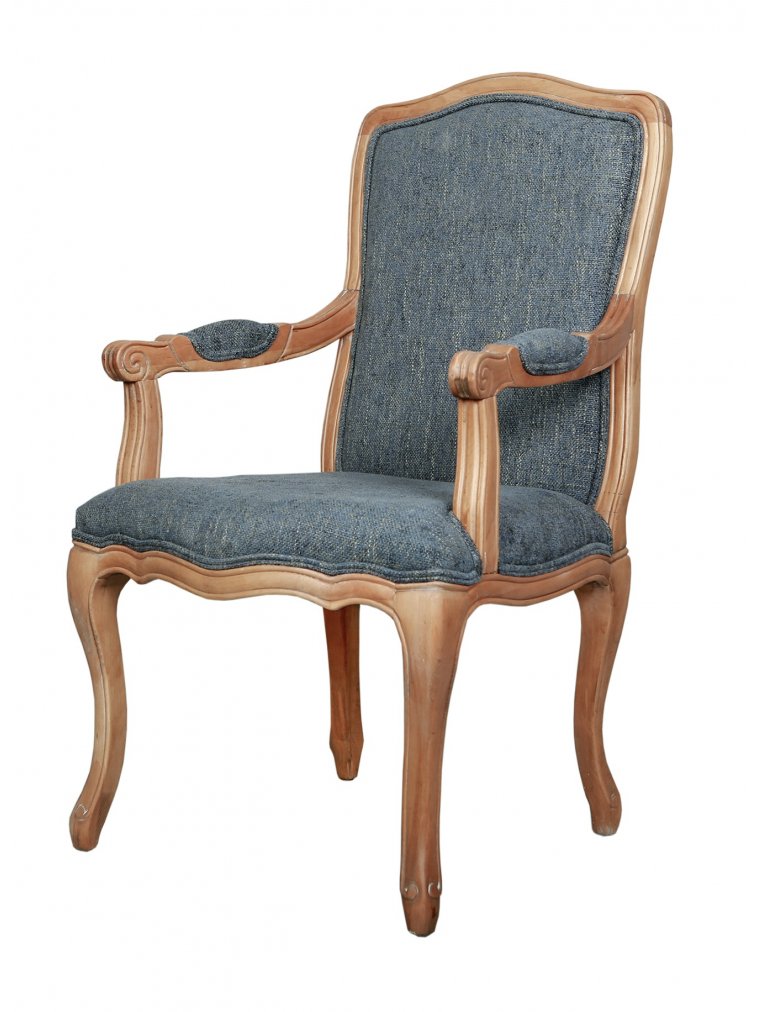Мягкий стул с подлокотниками Wallis Blue