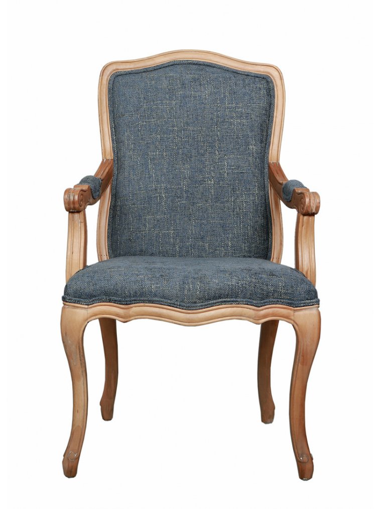 Мягкий стул с подлокотниками Wallis Blue