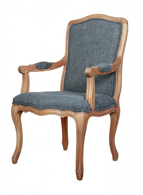 Мягкий стул с подлокотниками Wallis Blue