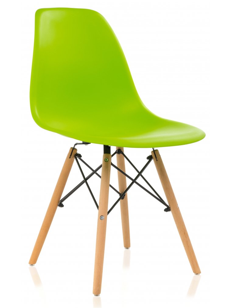 Пластиковый стул Eames PC-015 зеленый