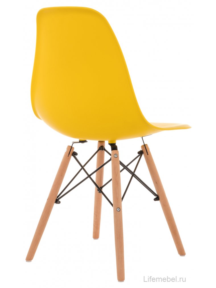 Пластиковый стул Eames PC-015 желтый