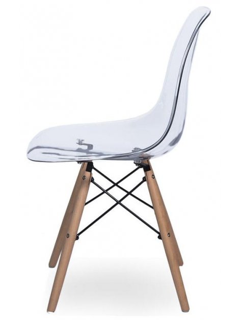 Пластиковый стул SN-1 transparent / beech