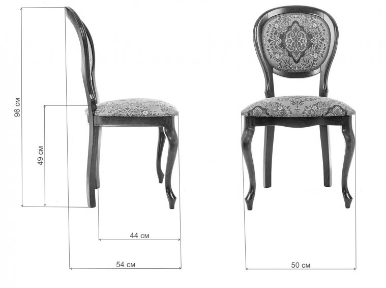 Стул Adriano молочный с патиной