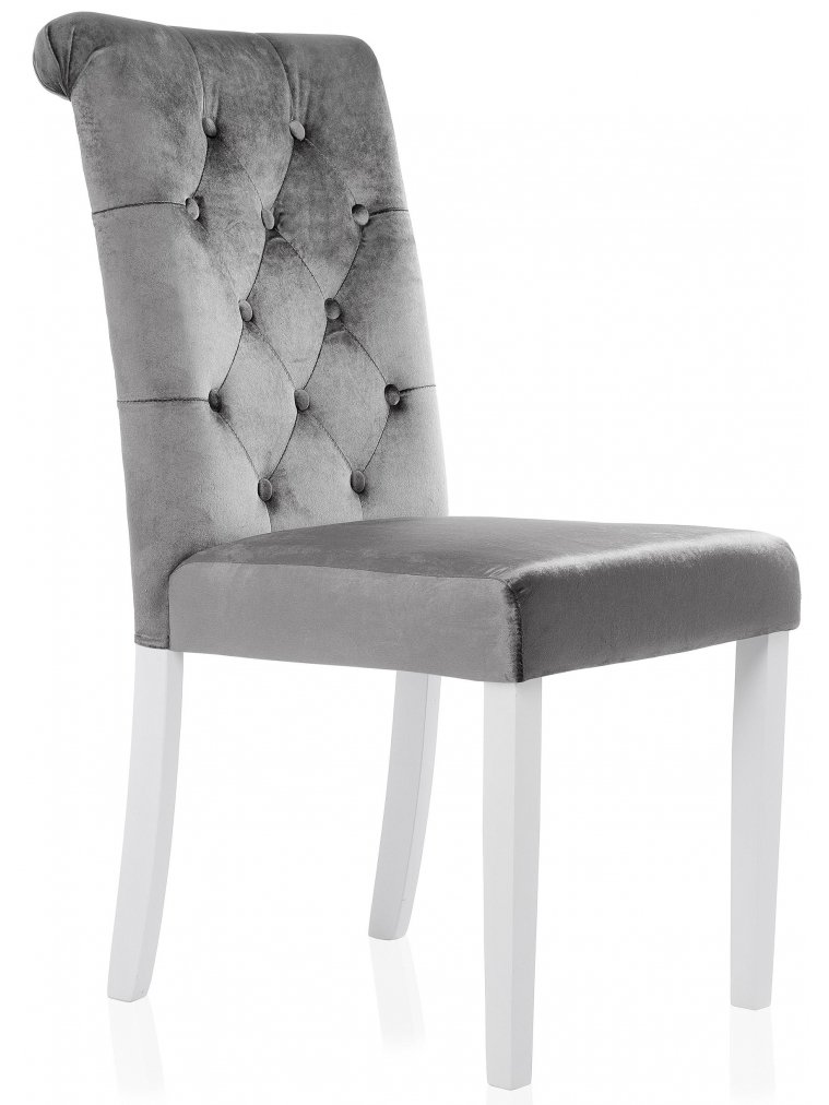 Стул Amelia white / fabric grey