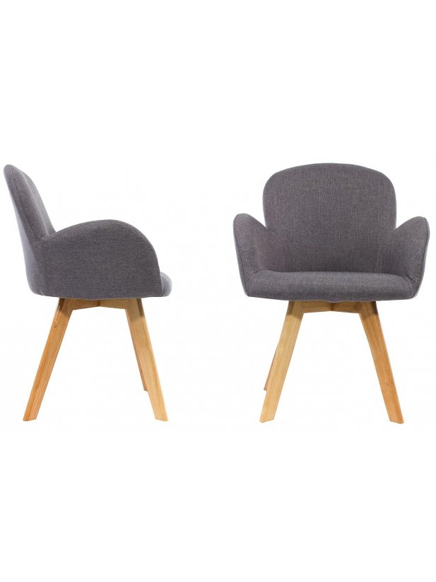 Стул Asia wooden legs / grey fabric