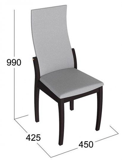 Стул Бруклин Т1 серая микрофибра / венге
