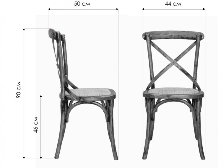 Стул Cross back bronze