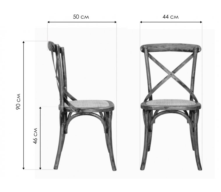 Стул Cross back bronze