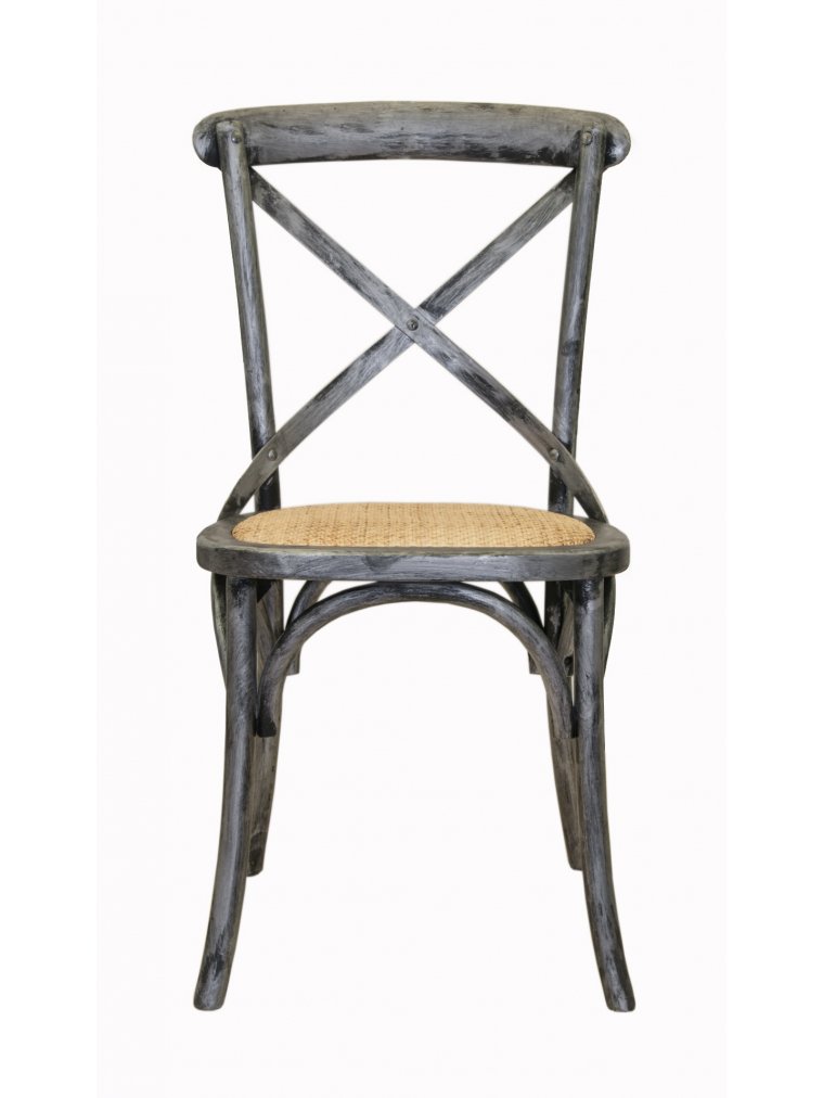Стул Cross back silver