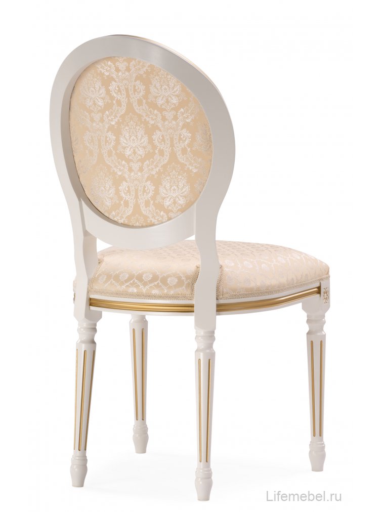 Стул Данте молочный / золотая патина