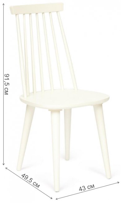 Стул деревянный Burris mod. 6001 ivory white