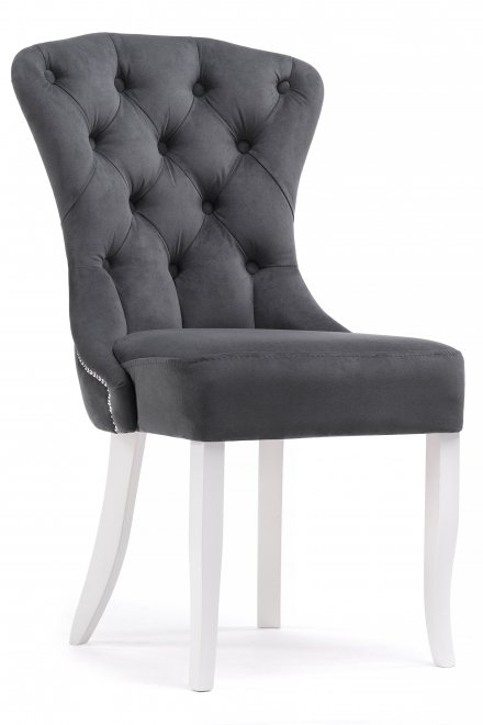 Стул деревянный Милано velutto 32 / белый / серебро