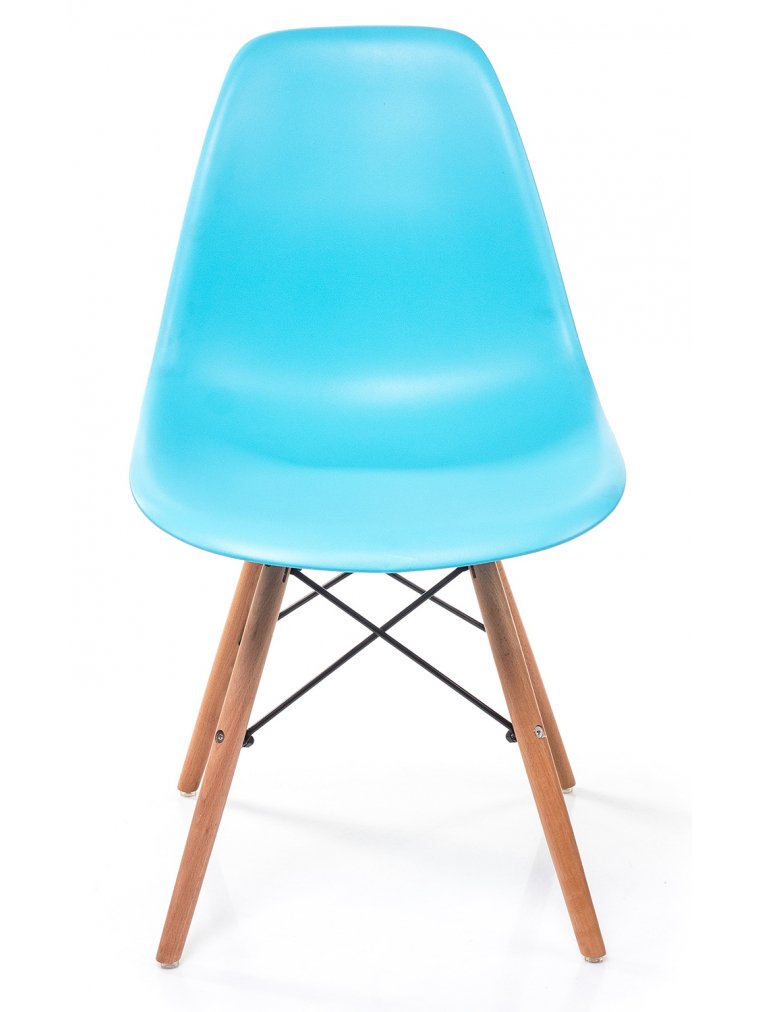 Стул Eames бирюзовый / деревянный каркас