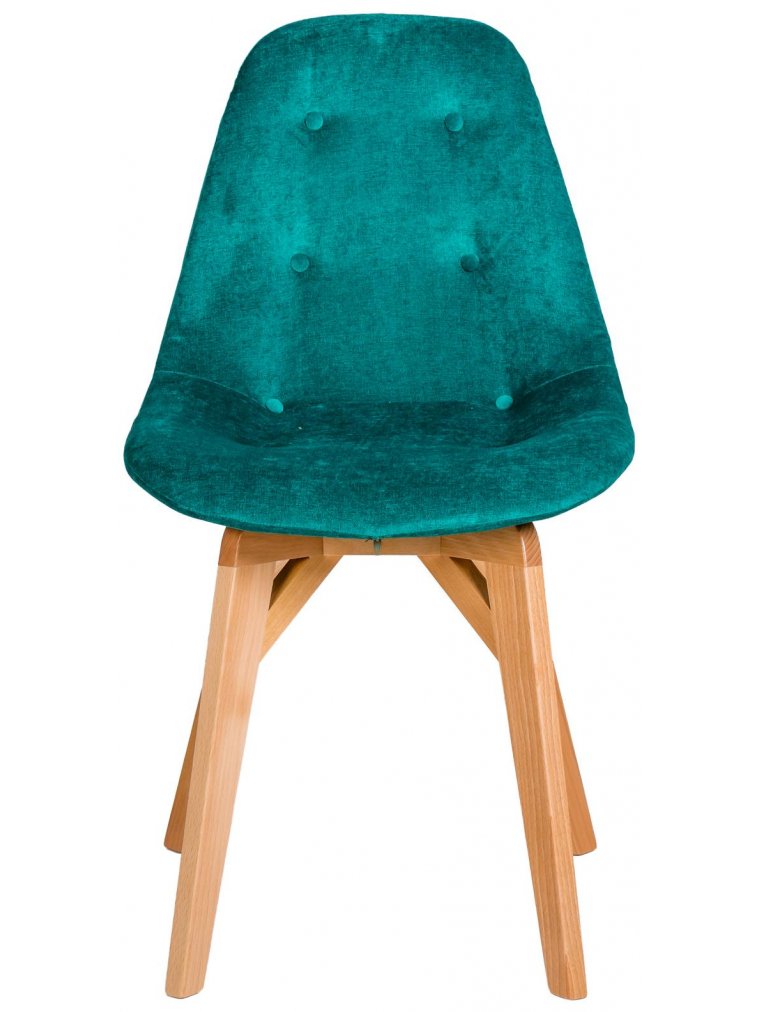 Деревянный стул Eames lite изумруд / натуральный бук