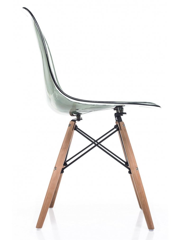 Стул Eames PC-015 прозрачный серый