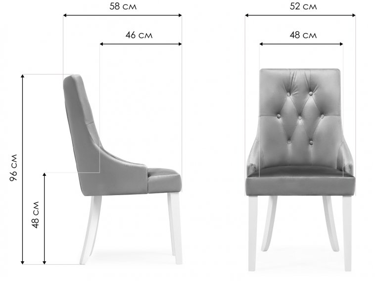 Стул Elegance white / blue