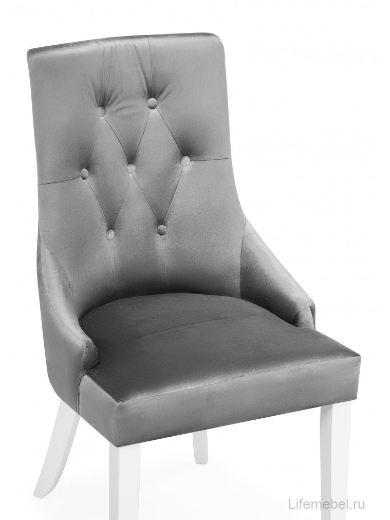 Стул Elegance white / fabric grey