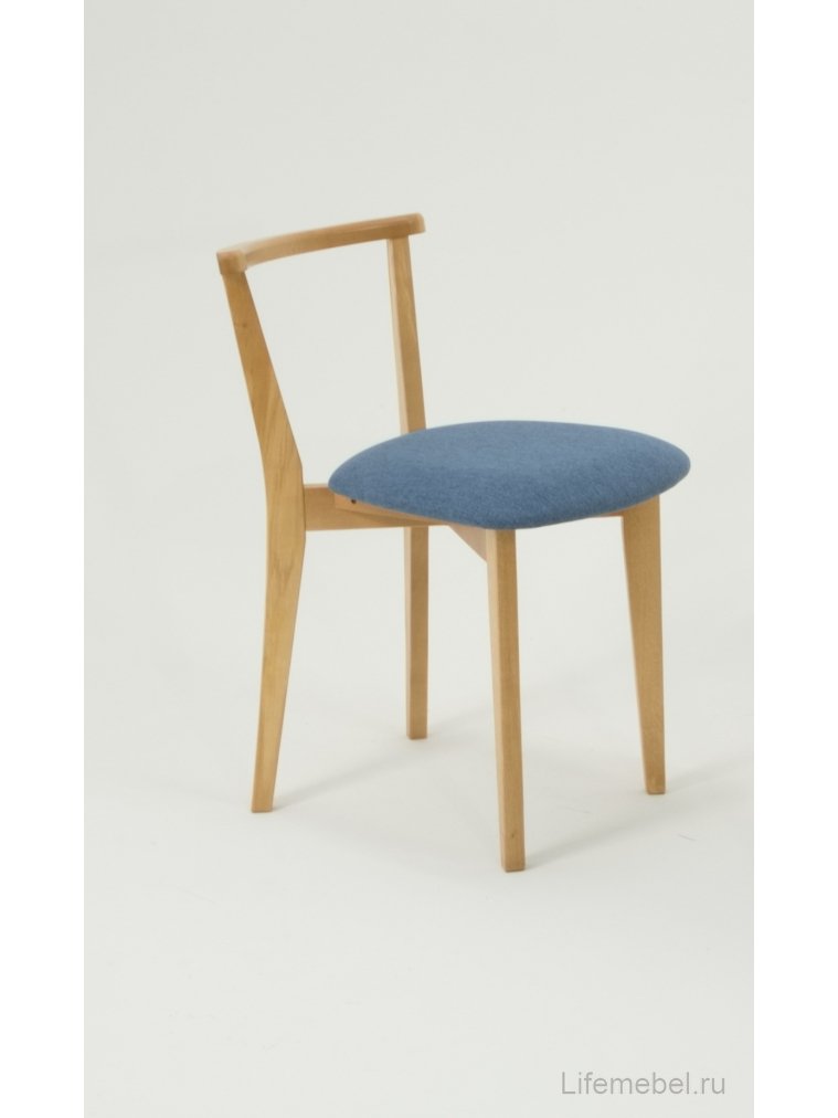 Деревянный стул Франк натуральное дерево / синий