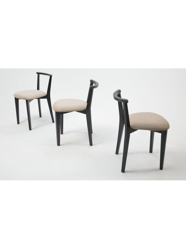 Деревянный стул Франк ПМ черный / бежевый