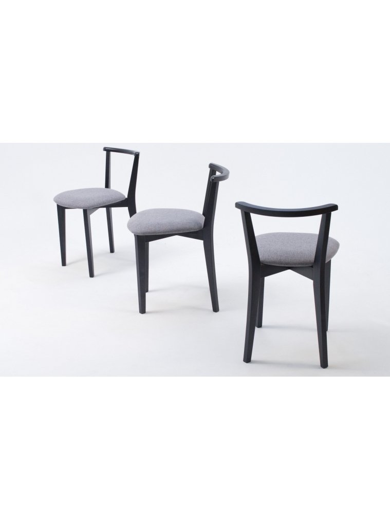 Деревянный стул Франк ПМ черный / серый