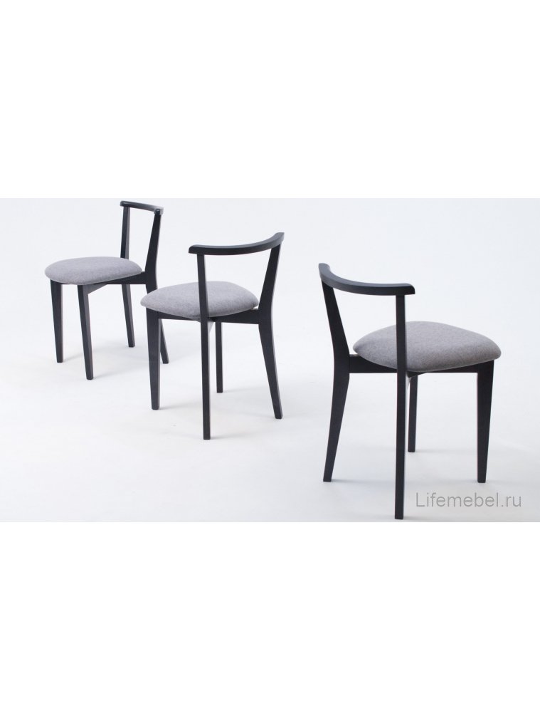 Деревянный стул Франк ПМ черный / серый