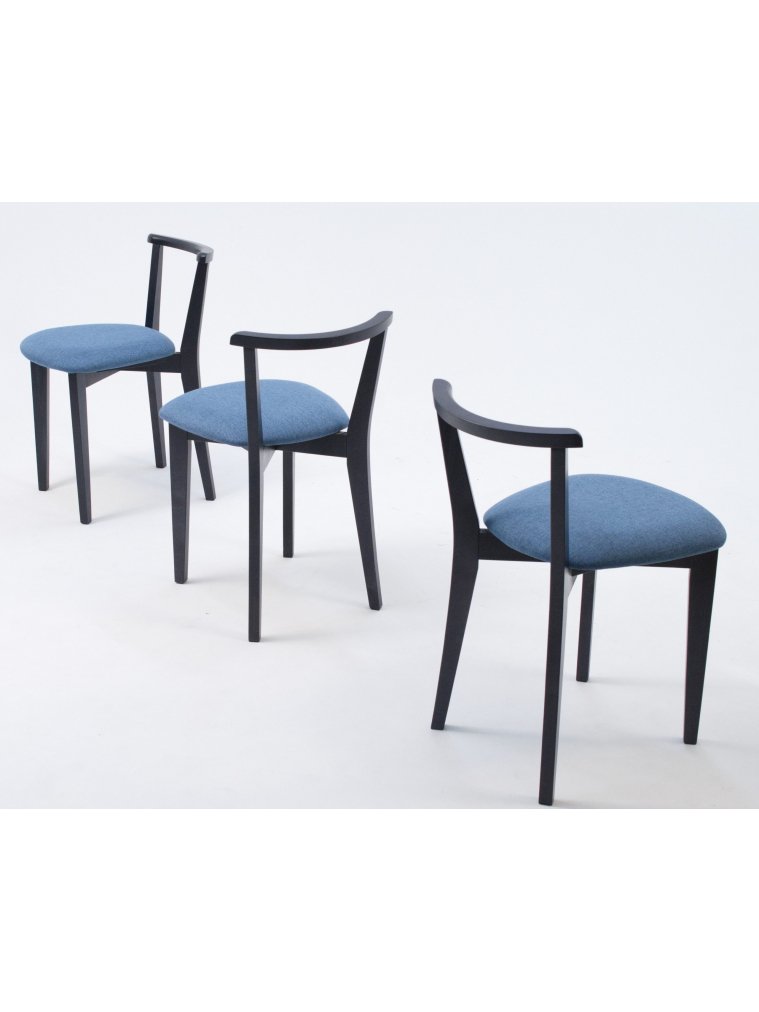 Деревянный стул Франк ПМ черный / синий