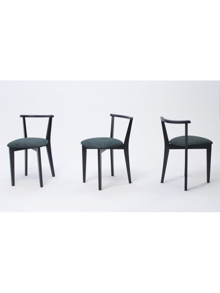 Деревянный стул Франк ПМ черный / зеленый