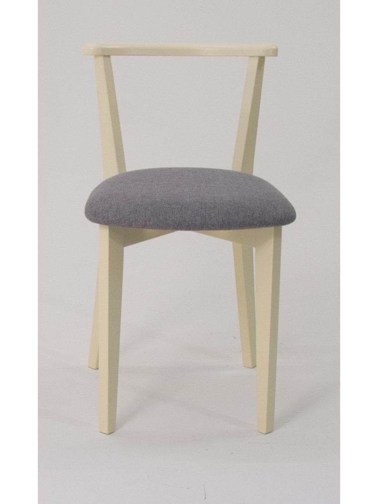 Деревянный стул Франк слоновая кость / серый