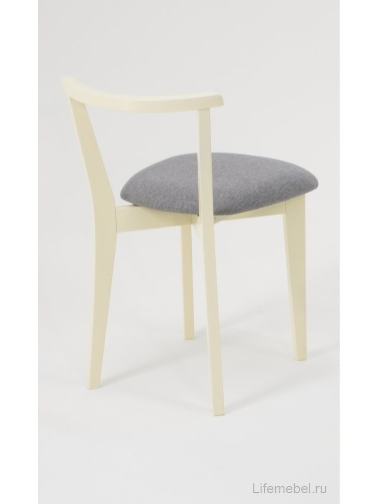 Деревянный стул Франк слоновая кость / серый