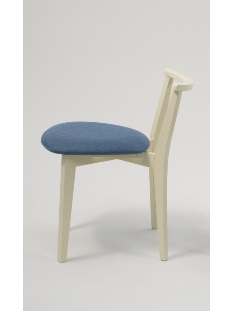 Деревянный стул Франк слоновая кость / синий
